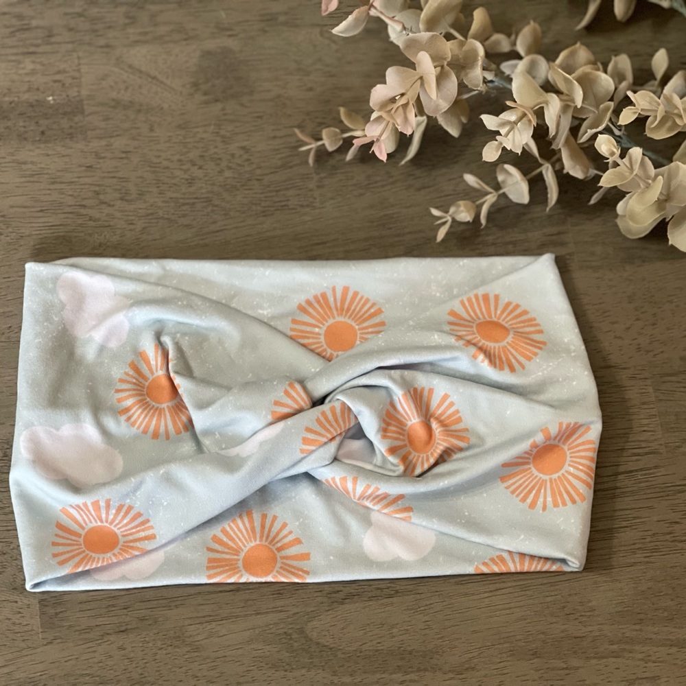 Sun & clouds twist headband